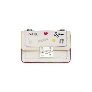 Karl Lagerfeld Corinne Leather Shoulder Bag - white